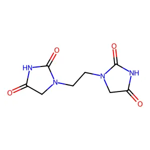 1,1'-(Ethane-1,2-diyl)bisimidazolidine-2,4-dione structure