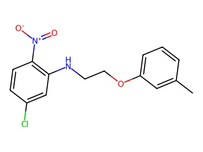 5-chloro-N-[2-(3-methylphenoxy)ethyl]-2-nitroaniline structure