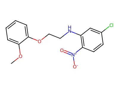 5-chloro-N-[2-(2-methoxyphenoxy)ethyl]-2-nitroaniline structure