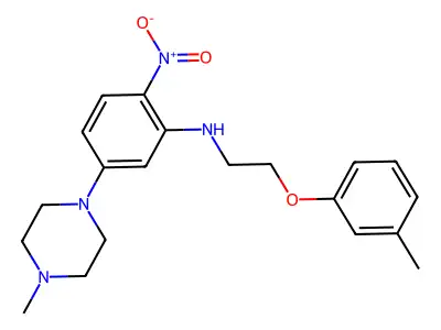 N-[2-(3-methylphenoxy)ethyl]-5-(4-methylpiperazin-1-yl)-2-nitroaniline structure