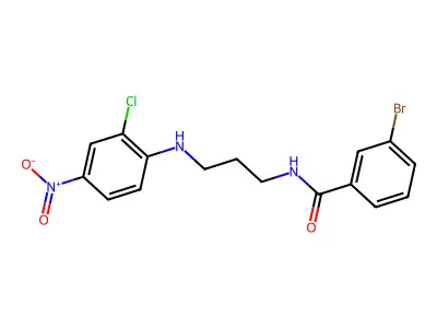3-bromo-N-[3-(2-chloro-4-nitroanilino)propyl]benzamide structure