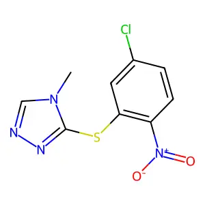 3-(5-Chloro-2-nitrophenyl)sulfanyl-4-methyl-1,2,4-triazole structure