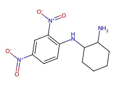 N-(2,4-dinitrophenyl)cyclohexane-1,2-diamine structure