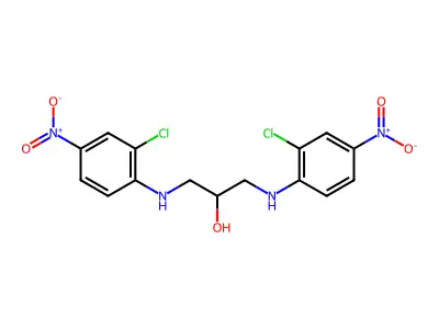1,3-Bis(2-chloro-4-nitroanilino)propan-2-ol structure