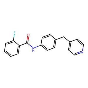 2-fluoro-N-[4-(pyridin-4-ylmethyl)phenyl]benzamide structure