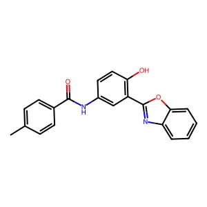 N-[3-(1,3-benzoxazol-2-yl)-4-hydroxyphenyl]-4-methylbenzamide structure