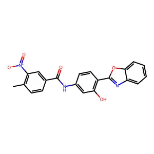 N-[4-(1,3-benzoxazol-2-yl)-3-hydroxyphenyl]-4-methyl-3-nitrobenzamide structure