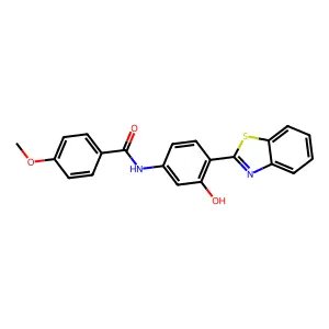 N-[4-(1,3-benzothiazol-2-yl)-3-hydroxyphenyl]-4-methoxybenzamide structure