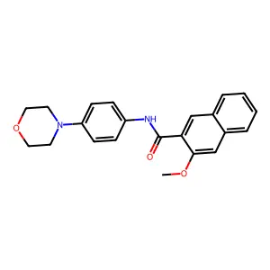 3-methoxy-N-(4-morpholin-4-ylphenyl)naphthalene-2-carboxamide structure