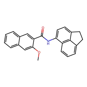 N-(1,2-dihydroacenaphthylen-5-yl)-3-methoxynaphthalene-2-carboxamide structure