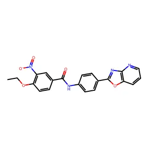 4-ethoxy-3-nitro-N-[4-([1,3]oxazolo[4,5-b]pyridin-2-yl)phenyl]benzamide structure