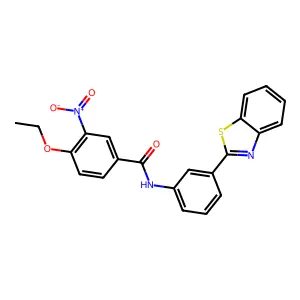 N-[3-(1,3-benzothiazol-2-yl)phenyl]-4-ethoxy-3-nitrobenzamide structure
