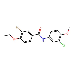 3-bromo-N-(3-chloro-4-methoxyphenyl)-4-ethoxybenzamide structure