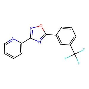 2-{5-[3-(Trifluoromethyl)phenyl]-1,2,4-oxadiazol-3-yl}pyridine structure