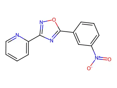 5-(3-Nitrophenyl)-3-(2-pyridyl)-1,2,4-oxadiazole structure