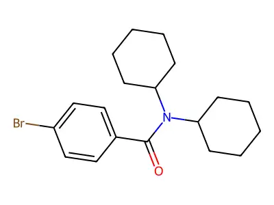 4-bromo-N,N-dicyclohexylbenzamide structure