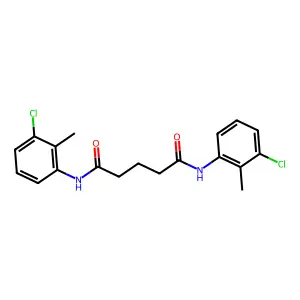 N,N'-bis(3-chloro-2-methylphenyl)pentanediamide structure
