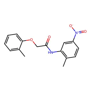 N-(2-methyl-5-nitrophenyl)-2-(2-methylphenoxy)acetamide structure