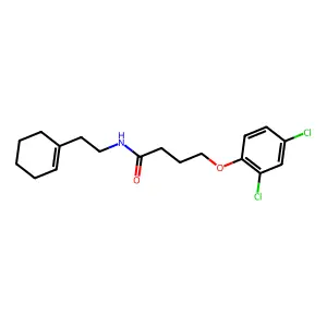 N-[2-(1-cyclohexen-1-yl)ethyl]-4-(2,4-dichlorophenoxy)butanamide structure