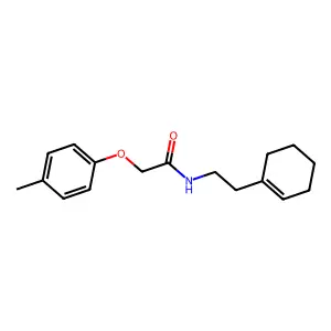N-[2-(cyclohexen-1-yl)ethyl]-2-(4-methylphenoxy)acetamide structure
