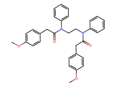 2-(4-methoxyphenyl)-N-(2-{[(4-methoxyphenyl)acetyl]anilino}ethyl)-N-phenylacetamide structure