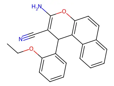 3-amino-1-(2-ethoxyphenyl)-1H-benzo[f]chromene-2-carbonitrile structure