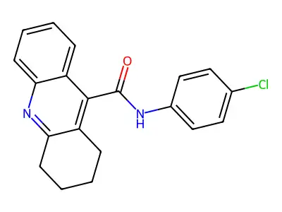 N-(4-Chlorophenyl)-1,2,3,4-tetrahydro-9-acridinecarboxamide structure