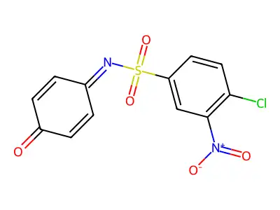 4-chloro-3-nitro-N-(4-oxocyclohexa-2,5-dien-1-ylidene)benzenesulfonamide structure