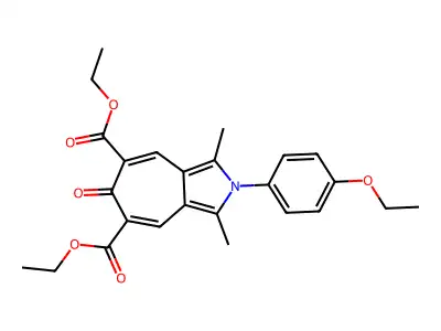 diethyl 2-(4-ethoxyphenyl)-1,3-dimethyl-6-oxo-2,6-dihydrocyclohepta[c]pyrrole-5,7-dicarboxylate structure
