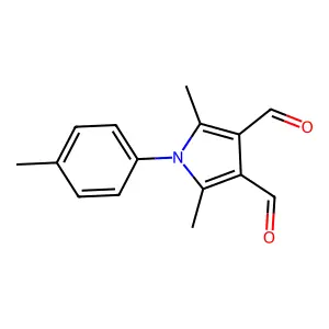 2,5-dimethyl-1-(4-methylphenyl)-1H-pyrrole-3,4-dicarbaldehyde structure
