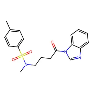 N-[4-(benzimidazol-1-yl)-4-oxobutyl]-N,4-dimethylbenzenesulfonamide structure