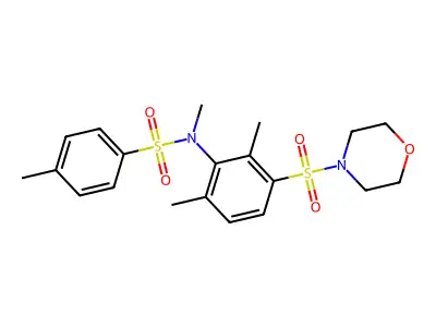 N-(2,6-dimethyl-3-(morpholinosulfonyl)phenyl)-N,4-dimethylbenzenesulfonamide structure