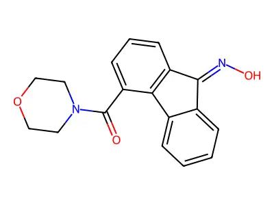 [(9E)-9-hydroxyiminofluoren-4-yl]-morpholin-4-ylmethanone structure