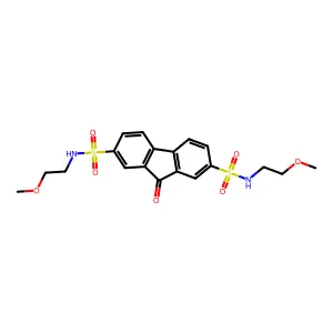 N2,N7-bis(2-methoxyethyl)-9-oxo-9H-fluorene-2,7-disulfonamide structure