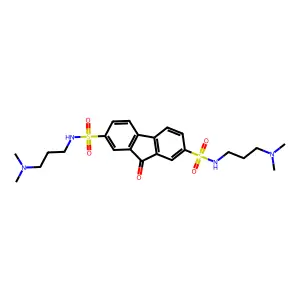 2-N,7-N-bis[3-(dimethylamino)propyl]-9-oxofluorene-2,7-disulfonamide structure