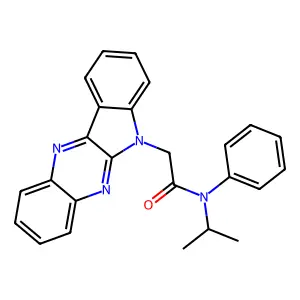 2-(6H-indolo[2,3-b]quinoxalin-6-yl)-N-isopropyl-N-phenylacetamide structure