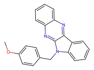 6-(4-methoxybenzyl)-6H-indolo[2,3-b]quinoxaline structure