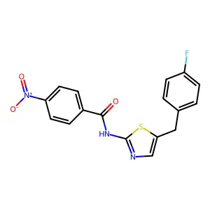 N-{5-[(4-Fluorophenyl)methyl]-1,3-thiazol-2-YL}-4-nitrobenzamide structure