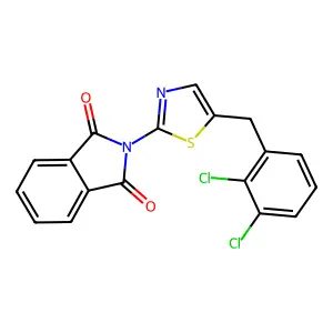 2-[5-(2,3-dichlorobenzyl)-1,3-thiazol-2-yl]-1H-isoindole-1,3(2H)-dione structure