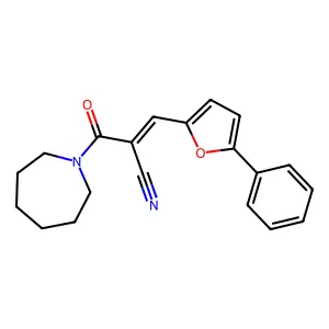 2-(1-Azepanylcarbonyl)-3-(5-phenyl-2-furyl)acrylonitrile structure