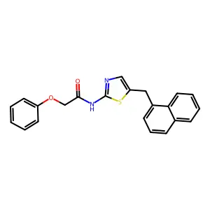 N-[5-(naphthalen-1-ylmethyl)-1,3-thiazol-2-yl]-2-phenoxyacetamide structure