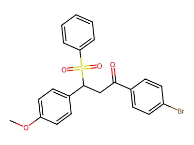 1-(4-Bromophenyl)-3-(4-methoxyphenyl)-3-(phenylsulfonyl)propan-1-one structure