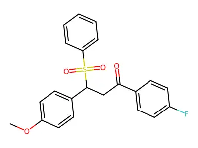 1-(4-Fluorophenyl)-3-(4-methoxyphenyl)-3-(phenylsulfonyl)propan-1-one structure