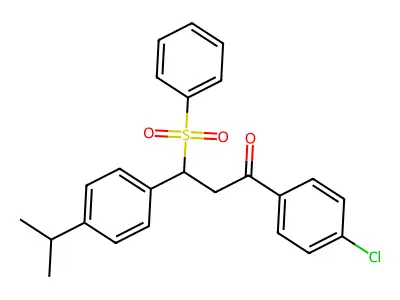 1-(4-Chlorophenyl)-3-(phenylsulfonyl)-3-[4-(propan-2-yl)phenyl]propan-1-one structure