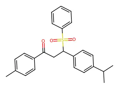 1-(4-Methylphenyl)-3-(phenylsulfonyl)-3-[4-(propan-2-yl)phenyl]propan-1-one structure