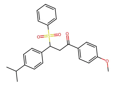 1-(4-Methoxyphenyl)-3-[4-(methylethyl)phenyl]-3-(phenylsulfonyl)propan-1-one structure