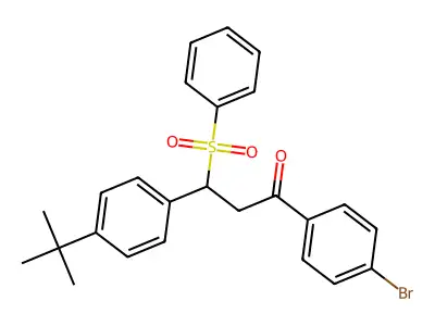 1-(4-Bromophenyl)-3-(4-tert-butylphenyl)-3-(phenylsulfonyl)propan-1-one structure