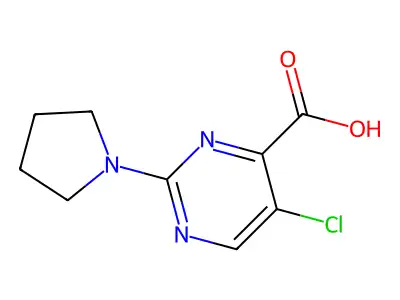 5-Chloro-2-(pyrrolidin-1-yl)pyrimidine-4-carboxylic acid structure