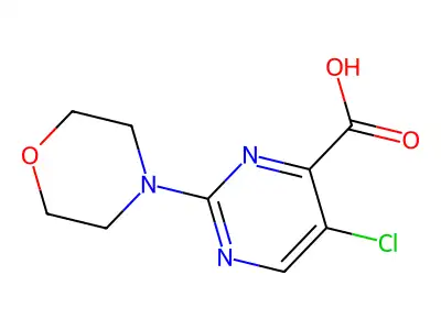 5-Chloro-2-(4-morpholinyl)-4-pyrimidinecarboxylic acid structure