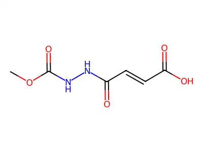 (E)-4-[2-(Methoxycarbonyl)hydrazino]-4-oxo-2-butenoic acid structure